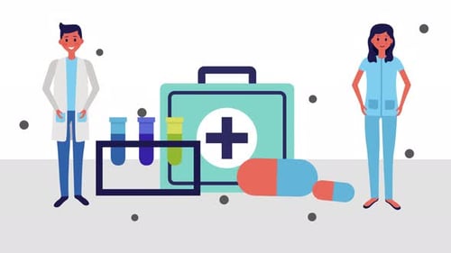 Medical People Hospital Equipment Medicine Elements Animation