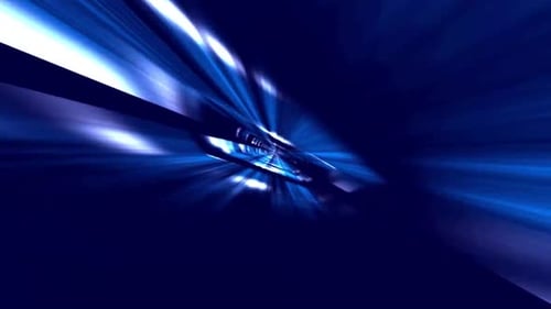 Classic Shiny Blue Fast Ride Tunnel Animation Background