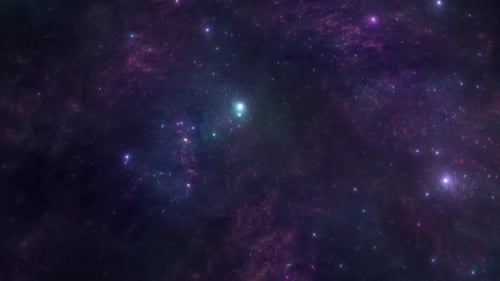 Flying Through Cosmic Nebula and Stars Loop