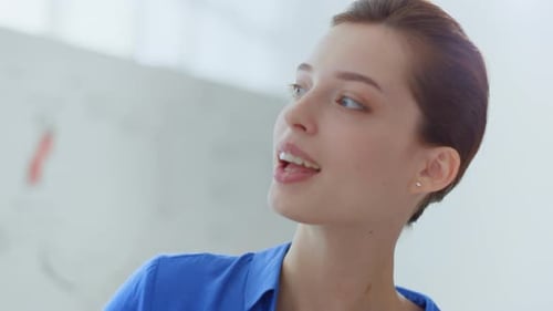 Confident Businesswoman Presentation in Modern Office