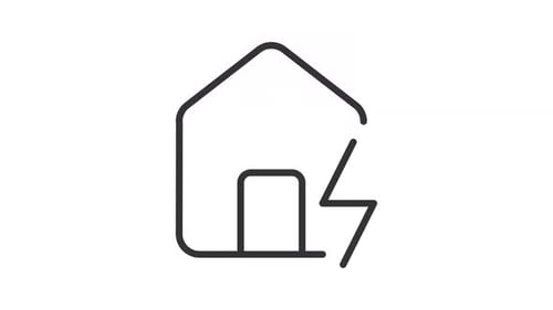 Home electricity ui icon line animation
