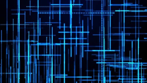 3D Big Data Digital Abstract hologram futuristic matrix