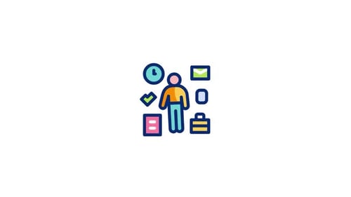 Animiertes Multitasking-Symbol