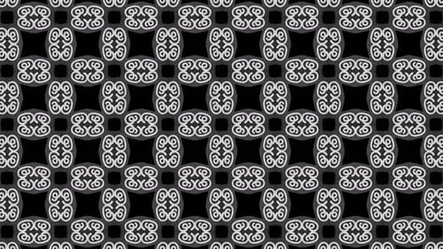 Abstract Black and White Geometric Pattern Morphing Loop