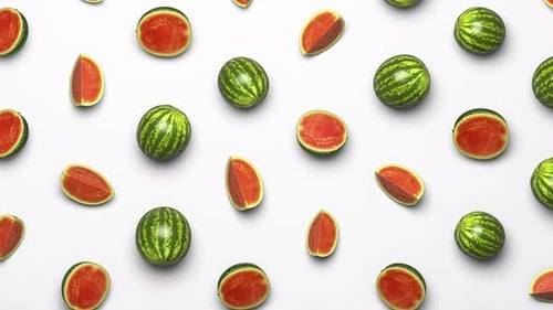 Seamless Looping Watermelon Pattern Animation