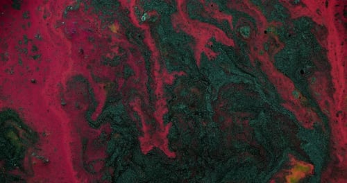 Abstract Red and Green Fluid Motion Background