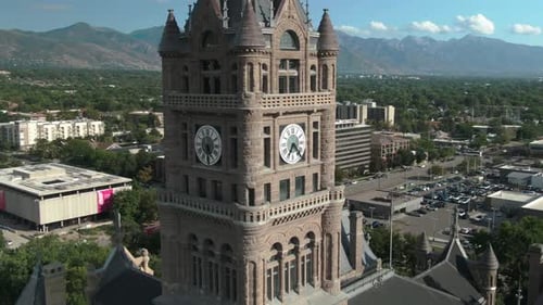 AWESOME ORBIT CLOSE SHOOT FROM THE SALT LAKE CITY AND COUNTY BUILDING