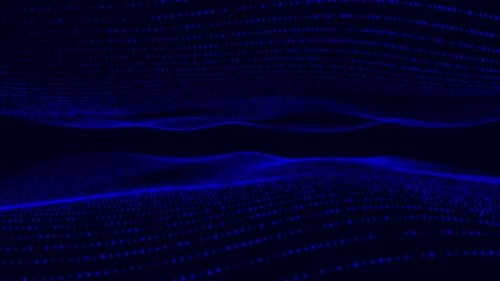 Blue Particle Waves technology Loop