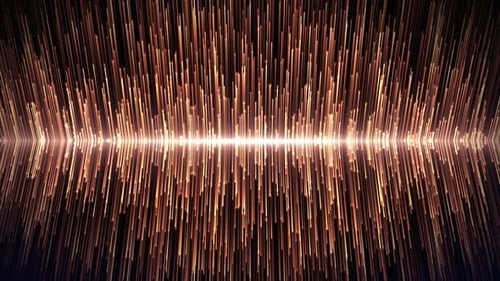 Futuristic Glowing Vertical Lines and Central Light Bar