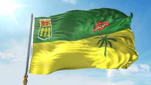 Flag Of Saskatchewan 4K