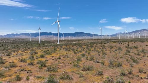 Aerial Wind Farm California