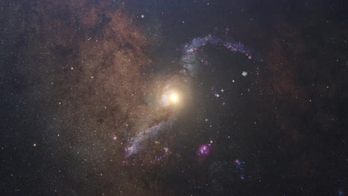 nebulosa e galáxia no espaço sideral 4k