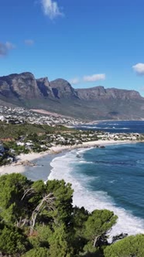 Camps Bay Beach At Cape Town In Western Cape South Africa.