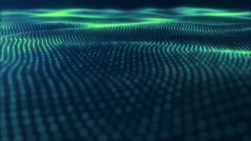 Shiny Greenish Doted Net Waving Animation