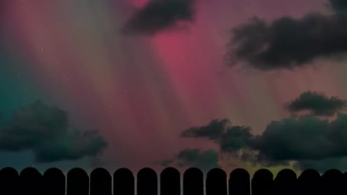 The Aurora Borealis the Northern Lights Showing Up in Portnoo County Donegal Ireland