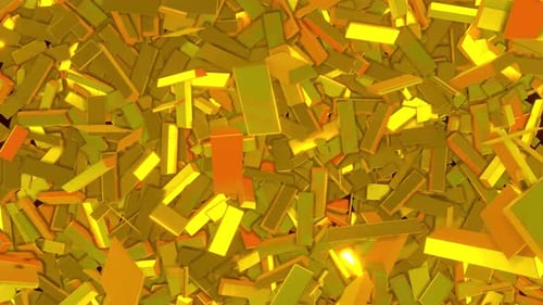 Falling Gold Bars Animation for Wealth and Prosperity