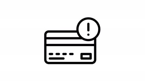 animação de ícone de linha de cartão de débito