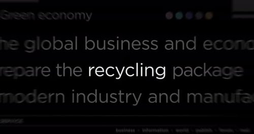 Dynamic Kinetic Typography Word Cloud of Recycling and Environment
