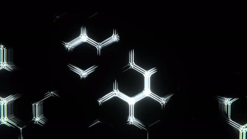 White Beautiful Neon Geometric Wireframe Background Vj Loop In 4K