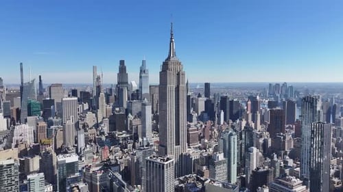 New York Skyline At Manhattan In New York United States.