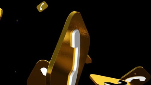 Social Media Call Icons 3d