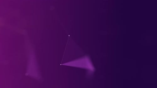 Animated Purple Geometric Network Plexus Triangles Background