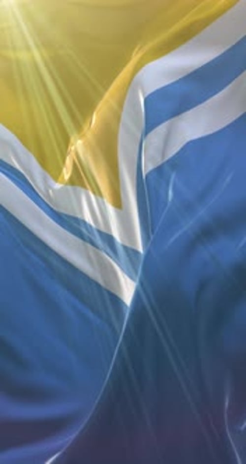 Abstract Vertical Waving Flag with Light Rays Background