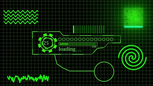 Digital radar screen infographic HUD . radar targets and futuristic user interface computer system