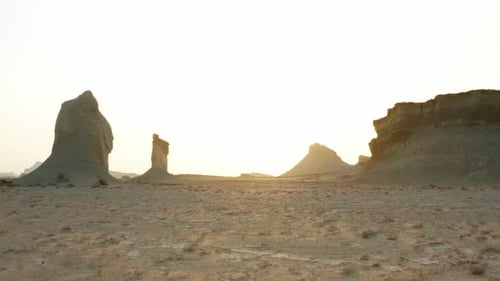 Amazing Rock Formation in the Middle of Desert