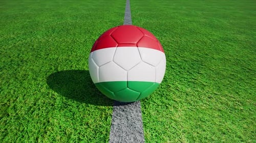 Animated Football with Spinning National Flags