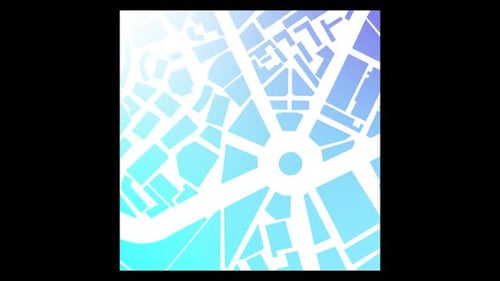 Radar Collection: Moving map graphic animation with blinking areas in a loop