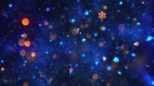 Christmas Snow And Snowflakes Background 39