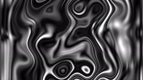 Liquid Gradient Silver Metallic Animation Background, Abstract Loop Animation Of Metallic Gradient