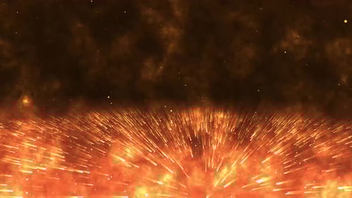 Abstract Fiery Particles Radiating Upwards Motion Background Loop