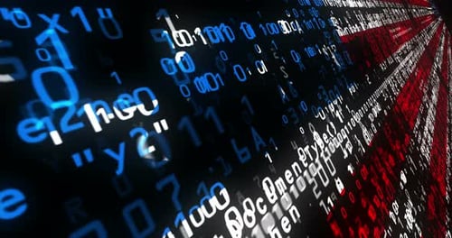 USA American flag digital code