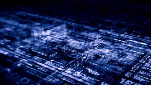 Futuristic Matrix Data Simulation HUD Background 19