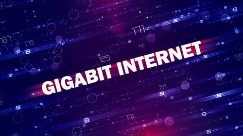 Contexte de la technologie Internet Gigabit