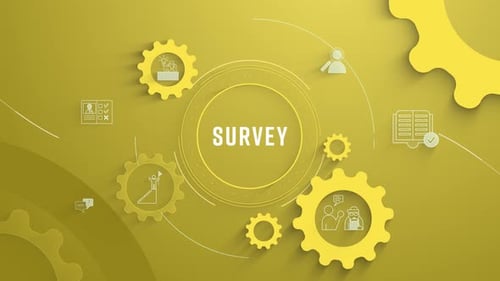 Flat Infographic Colorize Icons Background Survey Loopable Animation