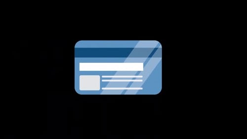Credit Bank Card Reflection Alpha Channel