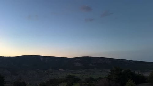 Mountains Landscape Sunset Blue Orange Sky