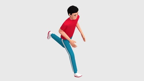 Run fitness exercise. Running man.