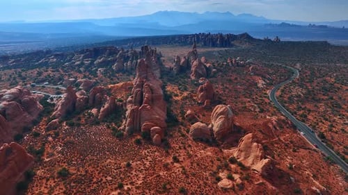 Bare rounded rocks in the barren desert.