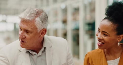 Team Discussing Ideas in Bright Modern Office