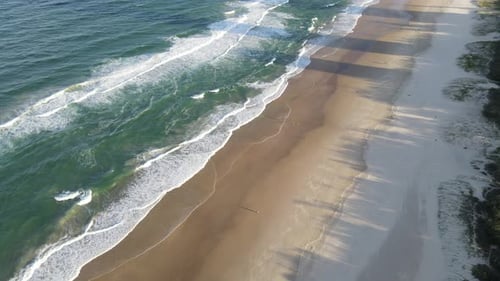 Ocean sea coast beautiful clean white sand beach, exotic beachfront paradise
