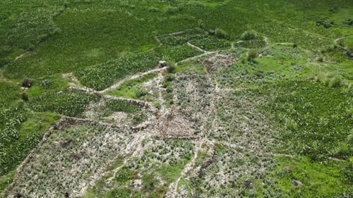Effluent disposal to the water dam, drone fly over the water dam in the nairobi with water disposal
