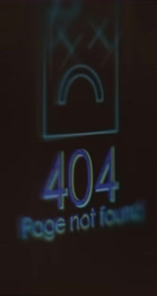 Animated Neon 404 Page Not Found Error Message