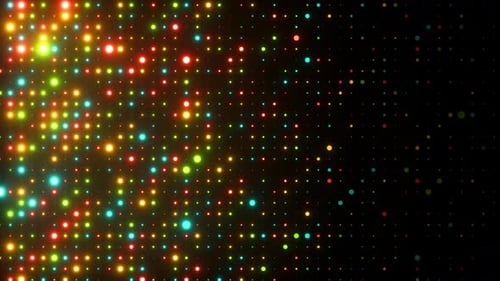 Lumières clignotantes multicolores.