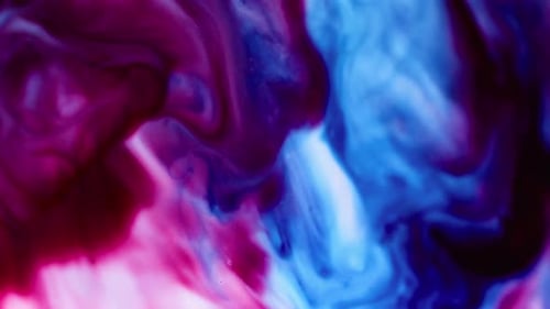 Color Blend Paint Overflow Contrasting Mix Ink