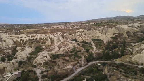 Aerial View of Natural Rock Formations Cappadocia