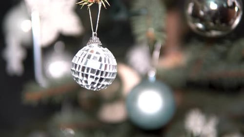 Shiny Disco Ball Christmas Tree Decoration Ornament